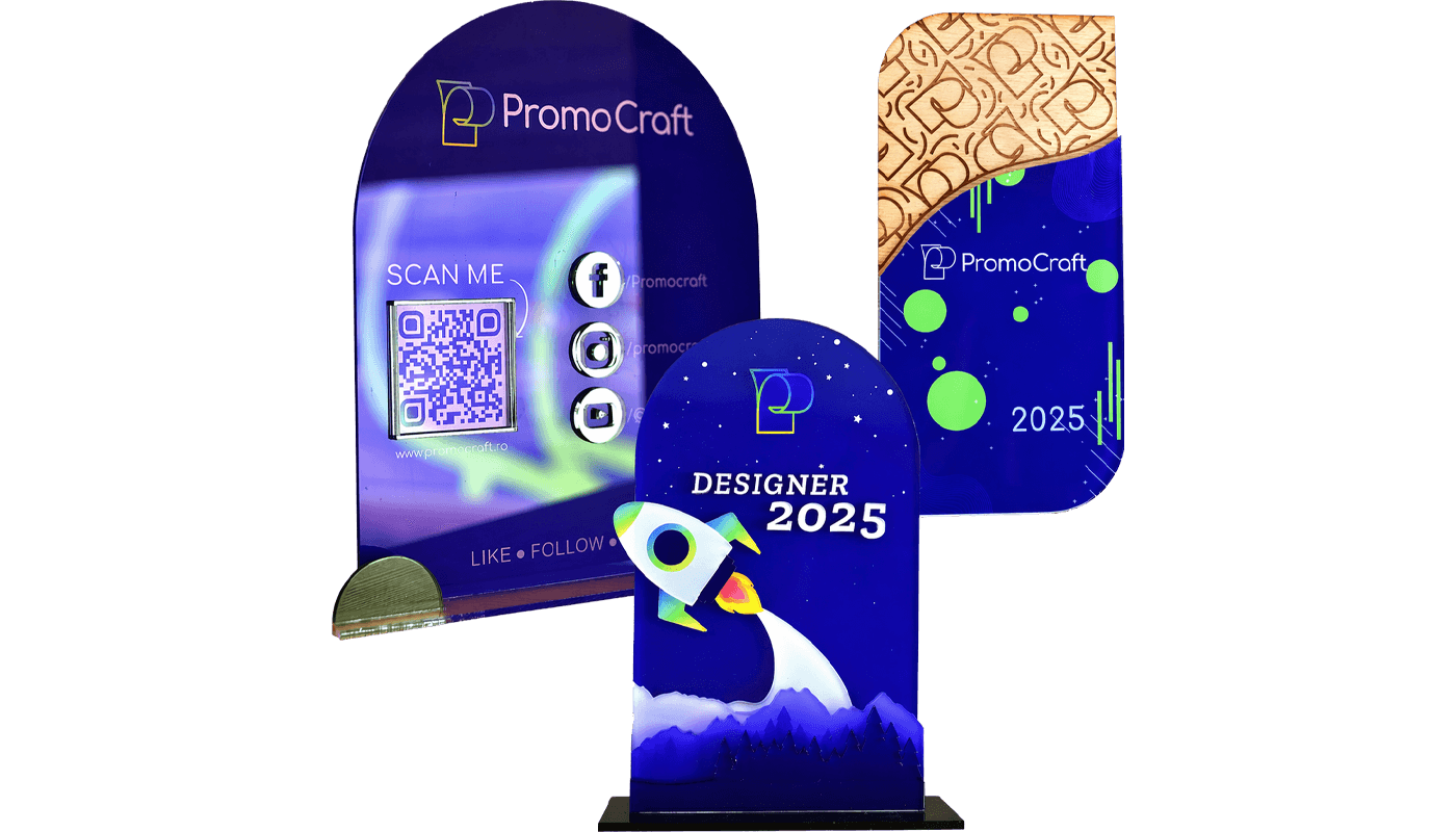 PromoCraft személyre szabott akril trófeák